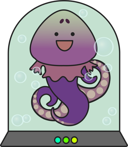 Cheerful Alien Squid Clipart
