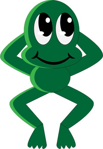 Of Frog Having A Rest On The Back Clipart