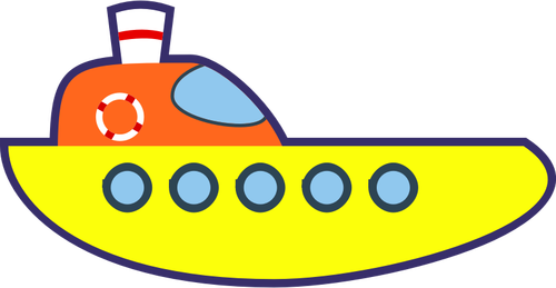 Of Yellow Cartoon Boat Clipart