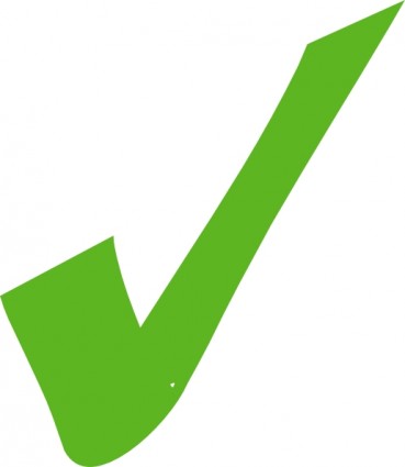 Green Check Mark Vector In Open Office Clipart