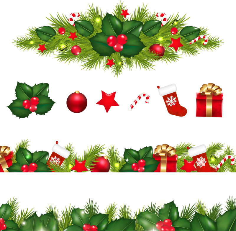 Download Decoration Border Christmas Garland Free PNG HQ Clipart PNG ...