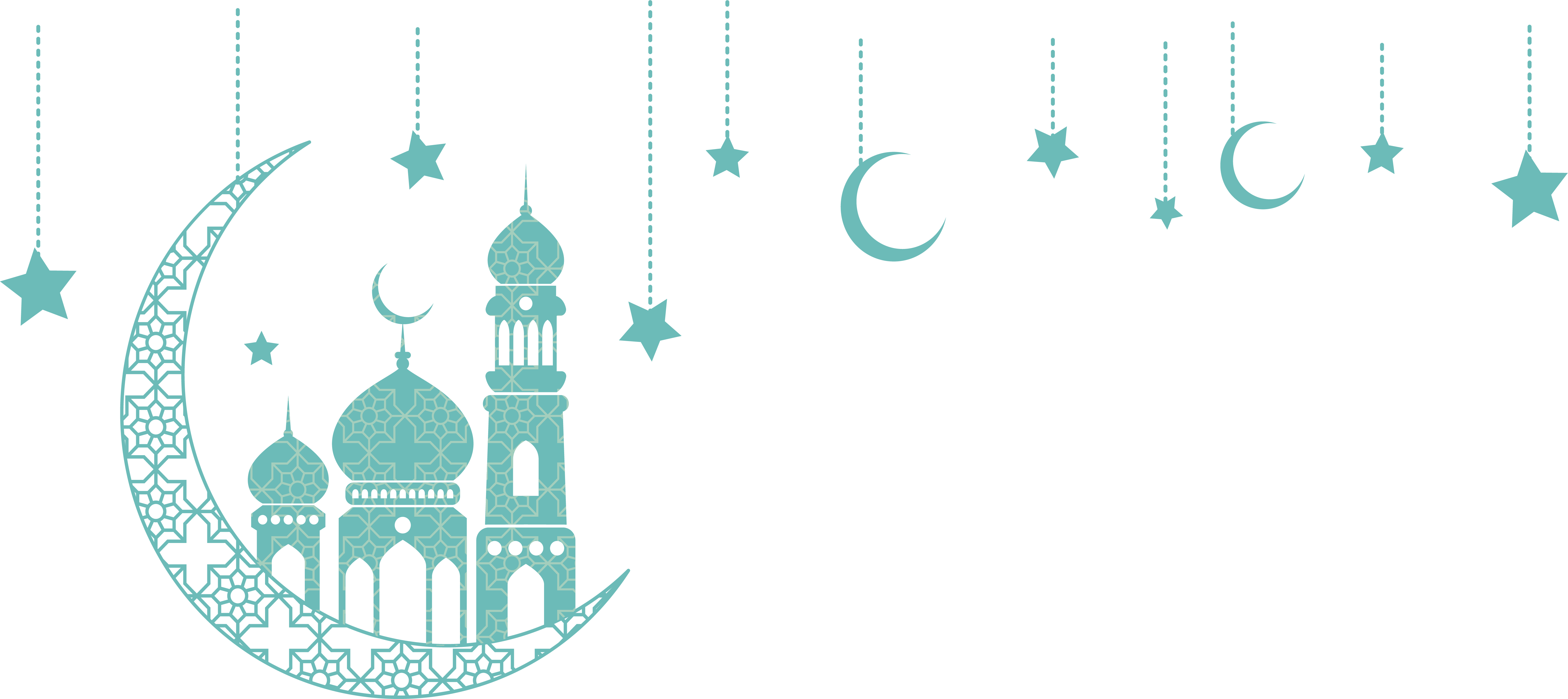 Quran Ramadan Moon Green Eid Ornaments Church Clipart
