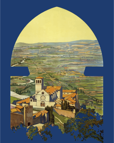 Church In Assisi Clipart