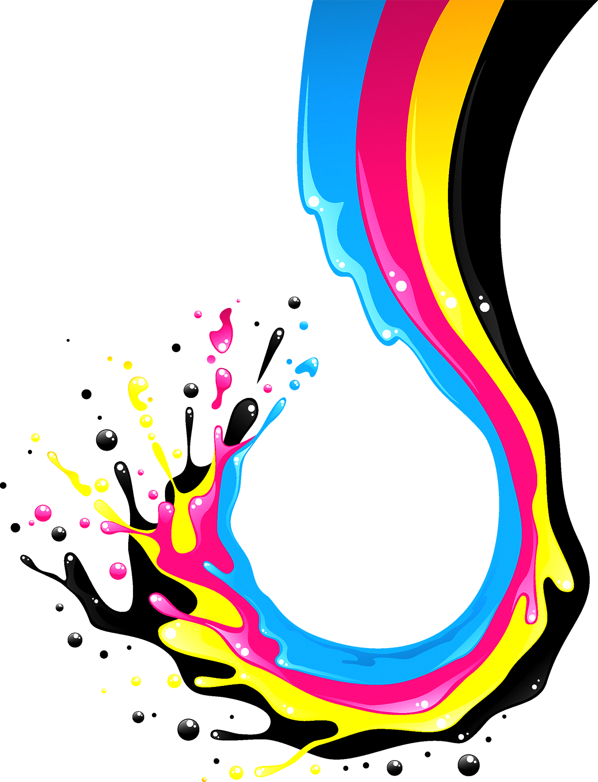 Color Photography Illustration Cmyk Paint Splash Model Clipart