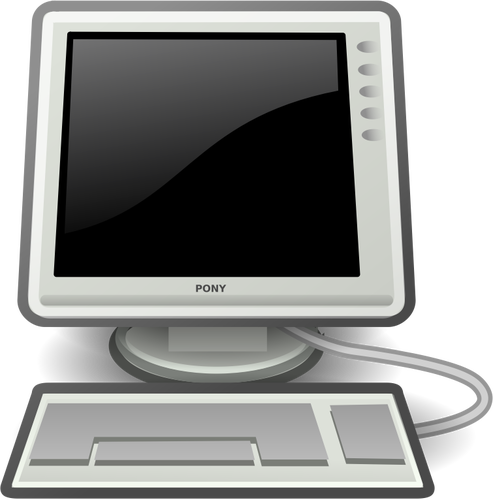 Pony Black Desktop Computer Clipart