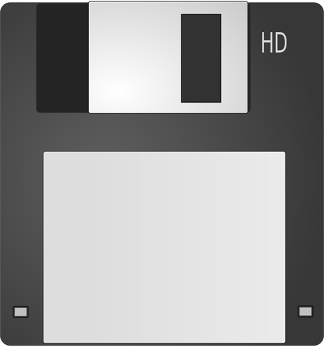 Grayscale Computer Diskette Clipart