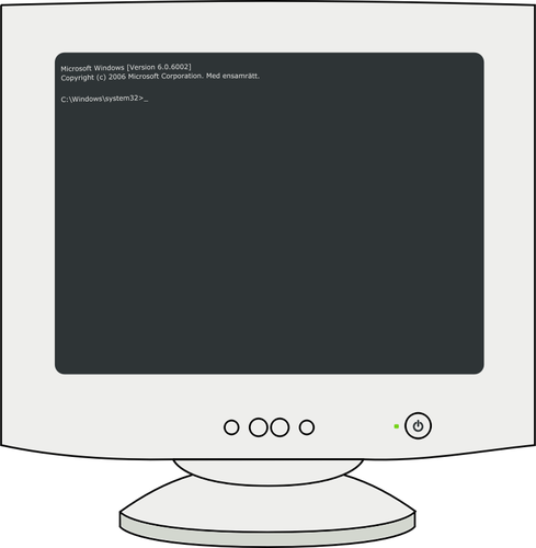 Of Ms Dos Computer Screen Clipart