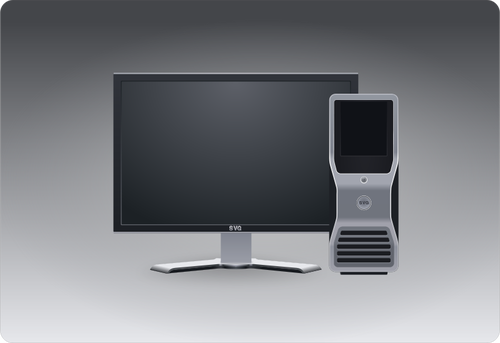 Computer Cpu And Monitor Iamge Clipart