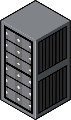 Isometric Server Cabinet Clipart