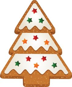 Cookie On Christmas And Christmas Trees Clipart