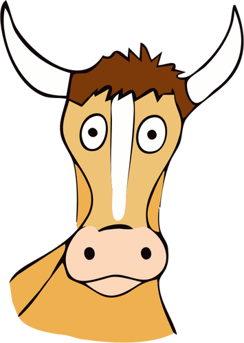 Of Staring Brown Cow Clipart