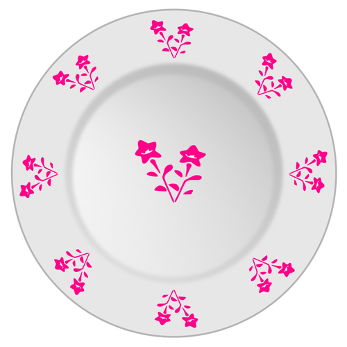 Flowery Plate Image Clipart