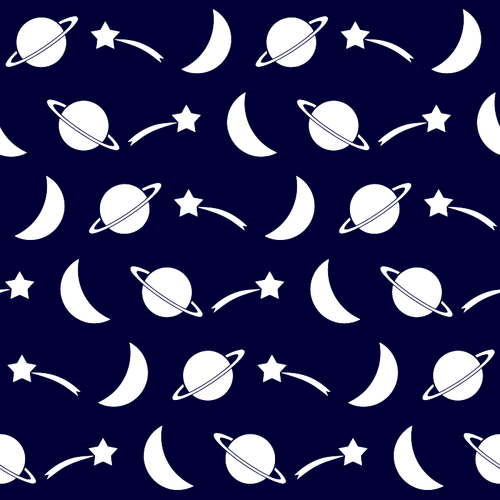 Seamless Pattern With Space Objects Clipart