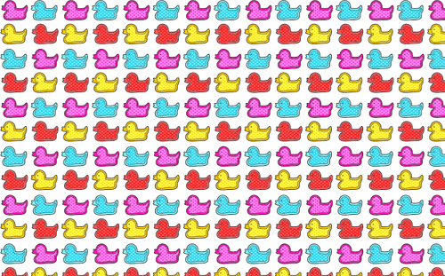 Colorful Ducks Pattern Clipart