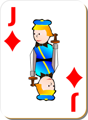 Jack Of Diamonds Gaming Card Clipart