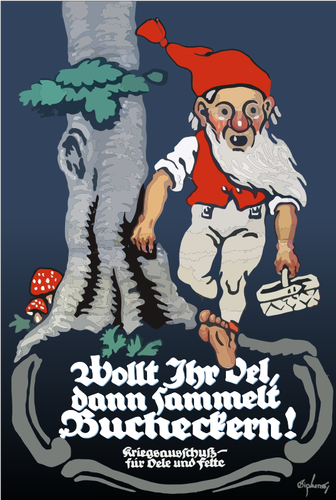 Dwarf On Poster Clipart