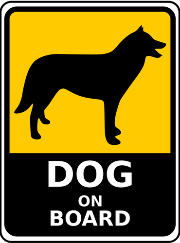 Dog On Board Sign Clipart