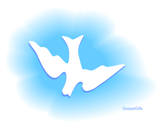 Christian Graphic Descending Dove Solid White Dove Clipart