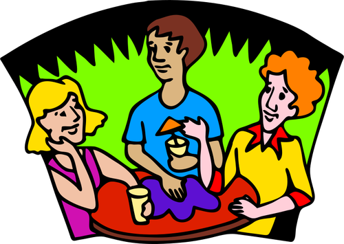 Of Friends Having A Drink Clipart