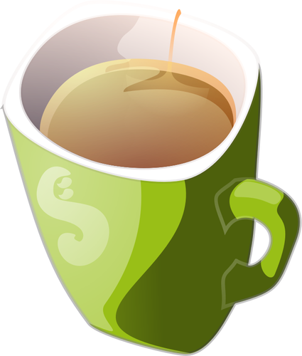 Of Green Mug Of Tea Clipart