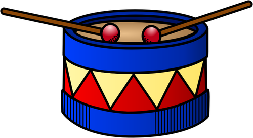 Of Red And Blue Drum Clipart