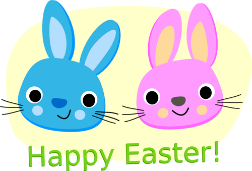 Happy Easter Bunnies Clipart