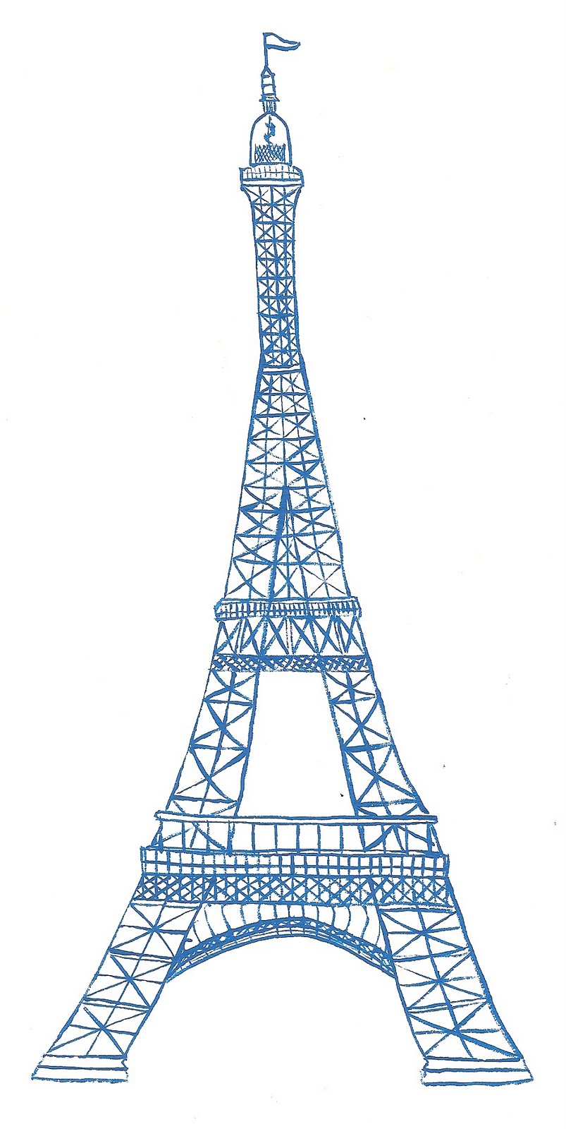 Eiffel Tower Drawing Simple Download Png Clipart