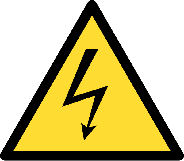 High Electricity Warning Voltage Sign Free Frame Clipart