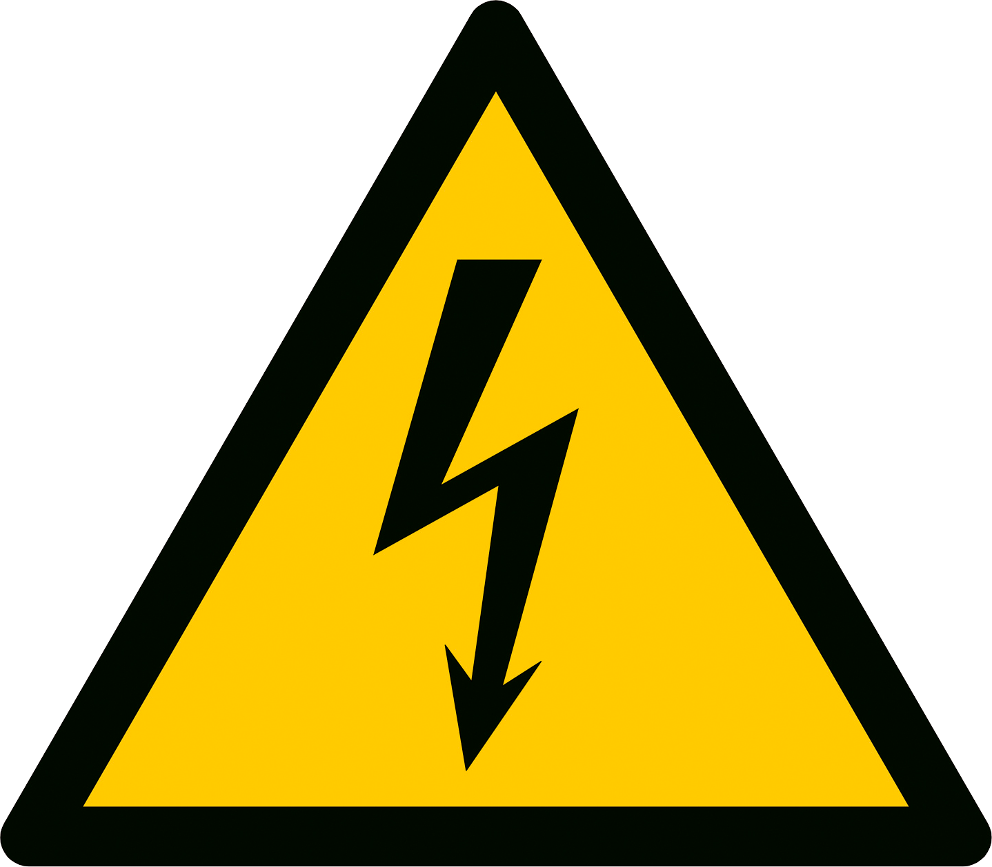 Electricity Car Symbol Hazard High Safety Voltage Clipart
