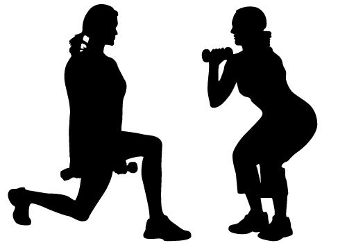 Women Exercise Vector Download Silhouette Hd Photo Clipart