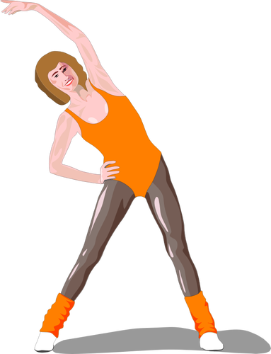Color Of A Fitness Girl Clipart