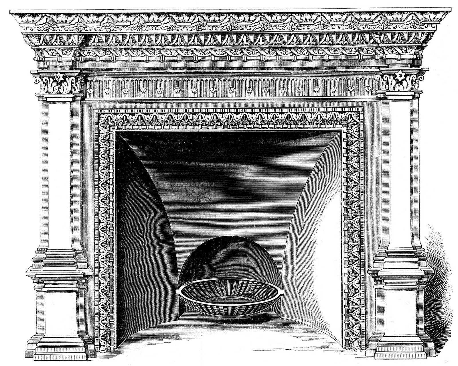 Fireplace Drawing Viaggi Free Download Clipart