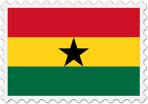 Ghana Flag Stamp Clipart