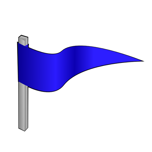 Simple Flag On A Pole Clipart