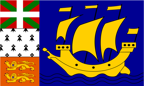 Saint-Pierre-Et-Miquelon Region Flag Clipart