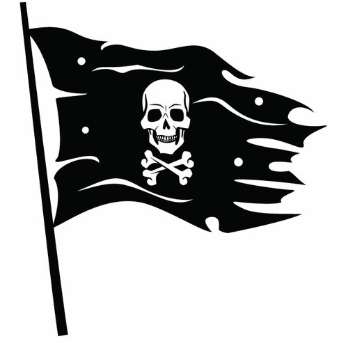 Pirate Flag With Skull Clipart