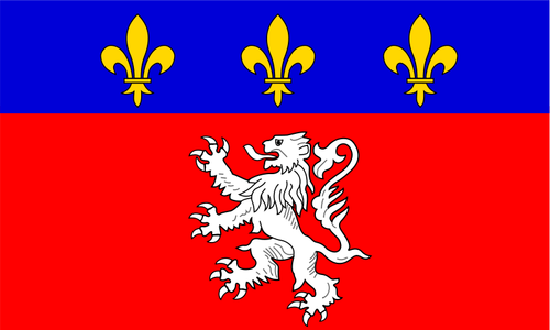 Lyonnais Region Flag Clipart