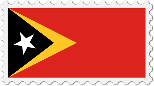 East Timor Flag Stamp Clipart