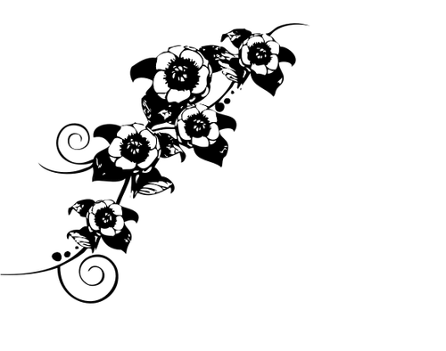 Black And White Of Wall Decoration Clipart