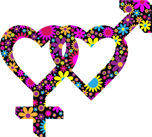 Flowery Gender Symbols Clipart