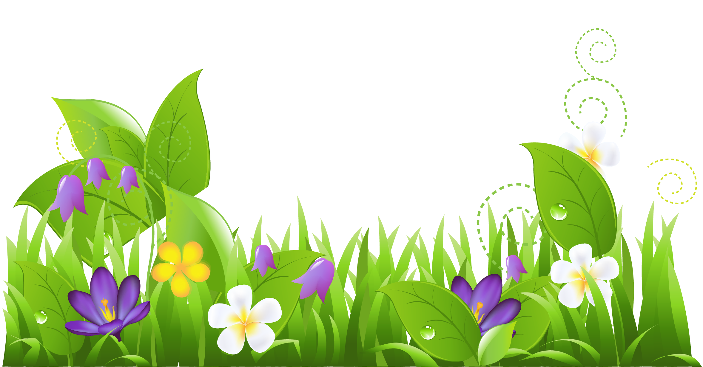 Grass And Flowers Image Free Download Png Clipart
