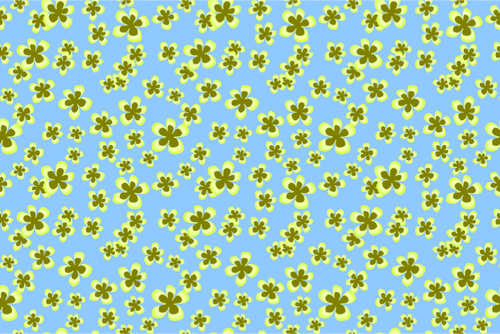 Floral Pattern In Blue And Yellow Clipart