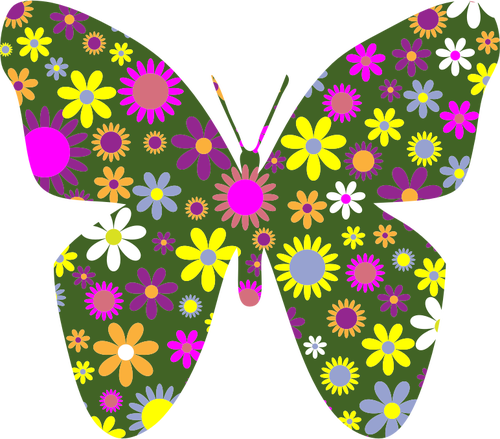Flowery Butterfly Clipart
