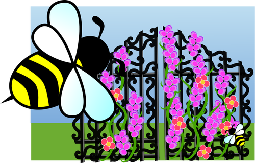 Bee Scene Clipart