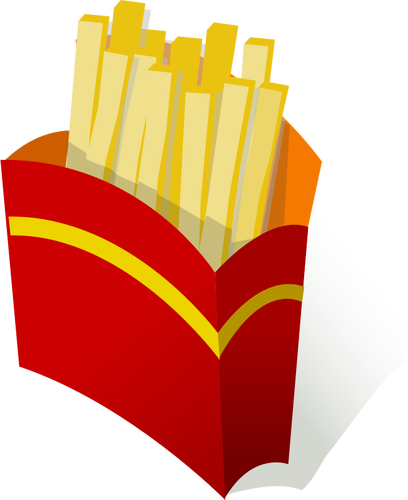 French Fries In Wrapper Clipart