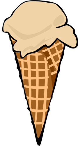 Color Of Ice Cream In A Cone Clipart