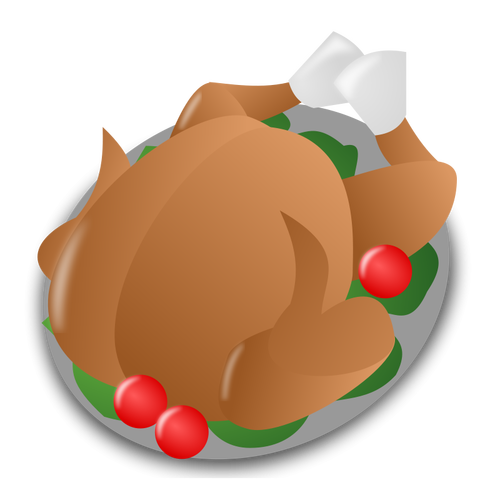 Thanksgiving Day Turkey Serving Clipart