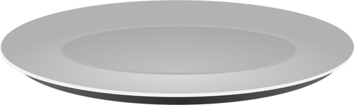 Of Grayscale Plain Platter Clipart