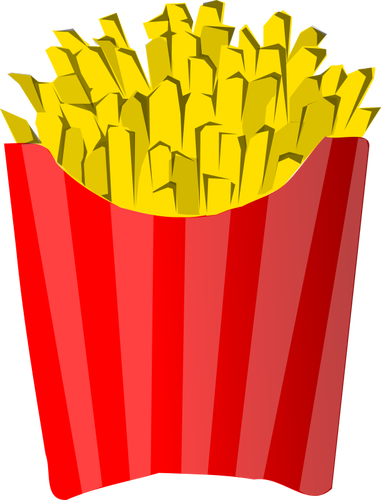 French Fries In Box Clipart