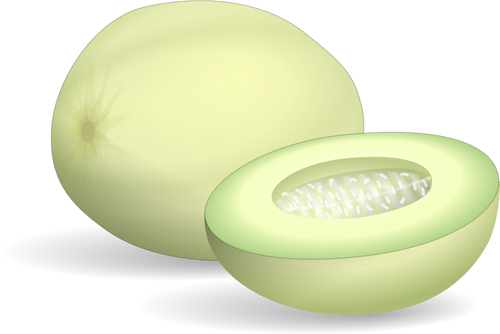 Honeydew Melon Whole And Half Clipart